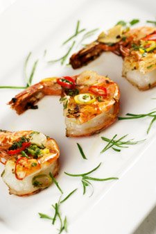 cocktail party food - mojito shrimp appetizer