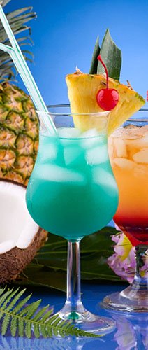 luau recipes - blue hawaii cocktail